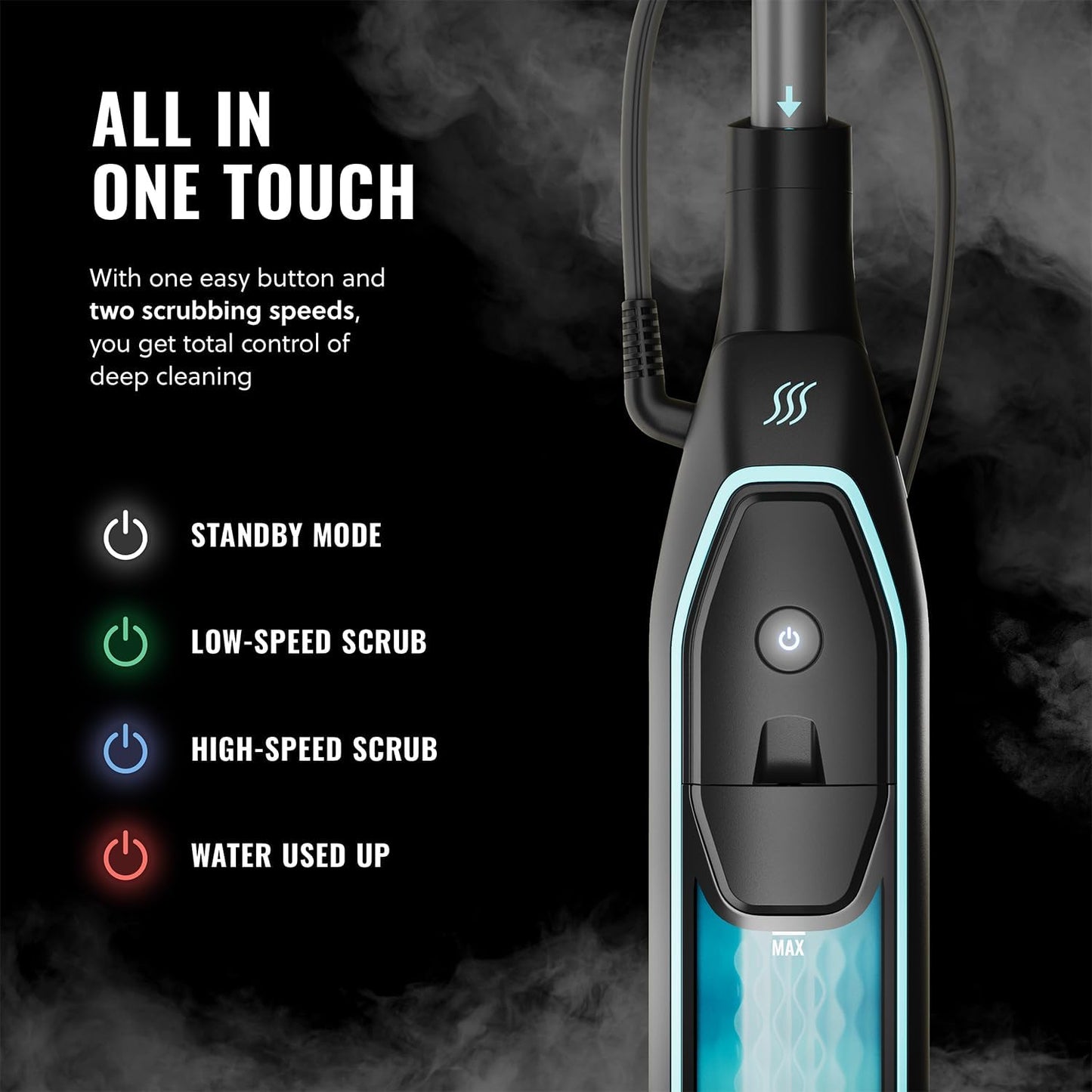 PurSteam 10-in-1 Steam Mop, Floor Steamer with Detachable Handheld Steam Cleaner for Tile, Hardwood Floors