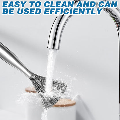 Stainless Steel Wool Scrubber with 2 Replacement Pads - Clean Metal Pans, Pots, Grills & More