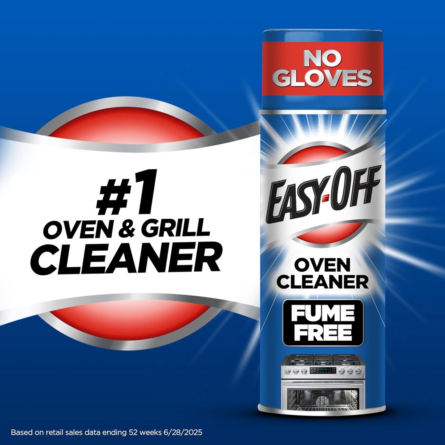 Easy-Off Fume Free Oven Cleaner Foam, Removes Grease & Burned-On Food, For Ovens, Air Fryers & More 14.5oz (6-count)