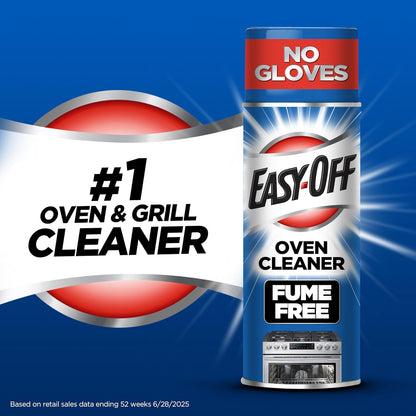 Easy-Off Fume Free Oven Cleaner Foam, Removes Grease & Burned-On Food, For Ovens, Air Fryers & More 14.5oz (6-count)