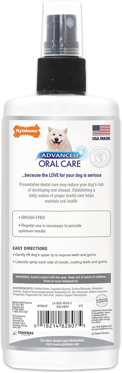 Nylabone Advanced Oral Care Pet Dental Foam Tartar Remover & Breath Freshener for Dogs, Dog Teeth-Cleaning, 4 oz.