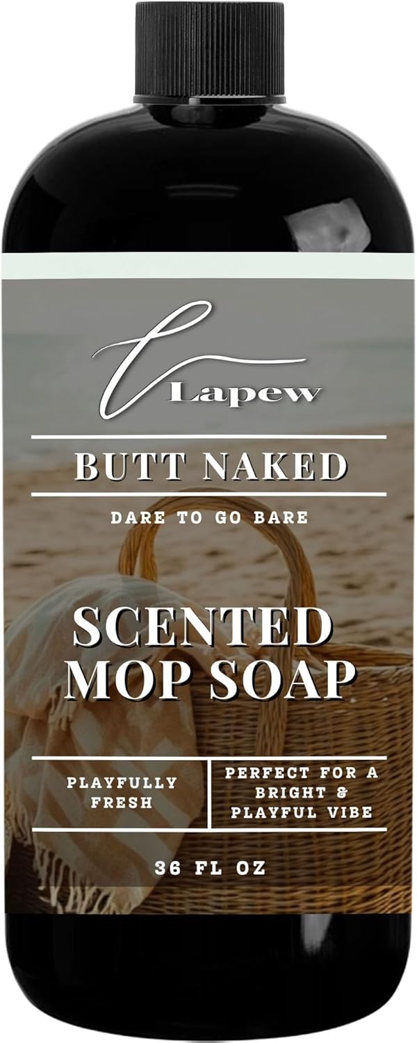 Lapew Santal Scented Mop Soap - Luxury Floor Cleaner Concentrate for Mopping Tile, Laminate, Vinyl & Hardwood | Streak-Free, Low-Foam | 36 oz - Colors C