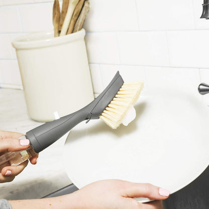 Full Circle FOMO Foam Soap Dispensing Dish Brush, 1 EA, Grey