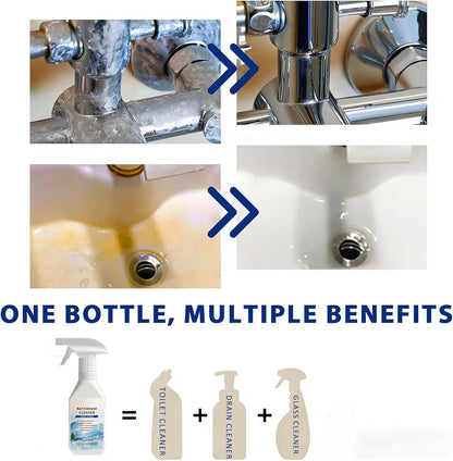 Scale Remover Bathroom Cleaner Foam Spray, Powerful Scale Remover, Bathroom and Shower Foamer Aerosol, Suitable for Tiles, Glass, Stainless, Steel, Acrylicand Natural Stone (1)