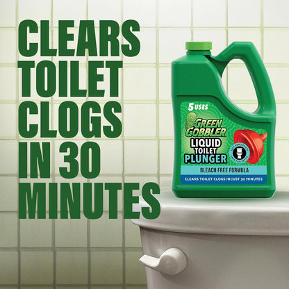 Green Gobbler Liquid Toilet Plunger | Clog Remover | Safe for Toilets and Septic