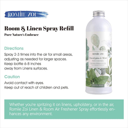 ROMIIE ZOI Room Spray Lemon, Air Freshener Spray Made with Natural Plant Extract, Scented Room Spray for Home Fragrance Fabric Spray Freshener 8.5 FL OZ
