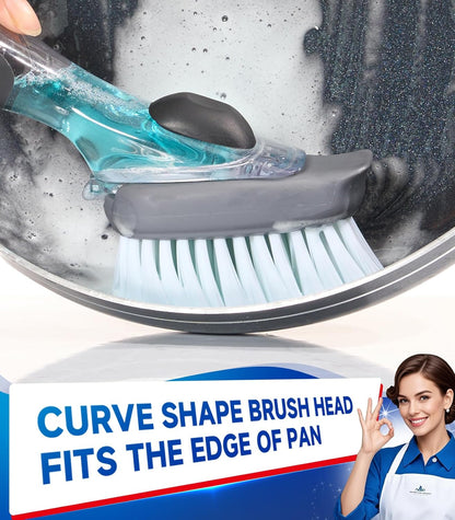 Dish Brush Refills Head for OXO - 4 Pack Dish Brush Cleaning Soap Dispensing Head Replacement for Scrubber, Kitchen Dish Brush Replacement Head for OXO Dish Brush Refill Head