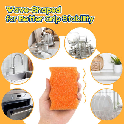LAUNDRYLUX Scrub Sponge, Dual-Sided Temperature-Responsive Scrubber - Non-Scratch - Multipurpose Dish Sponges for Kitchens, Bathrooms, and Outdoor Use - 3 Pack