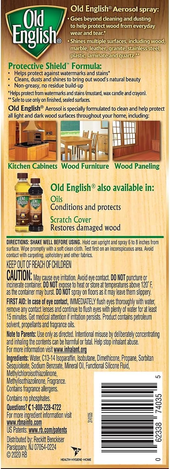 OLD ENGLISH 74035EA Furniture Polish, 12.5oz Aerosol