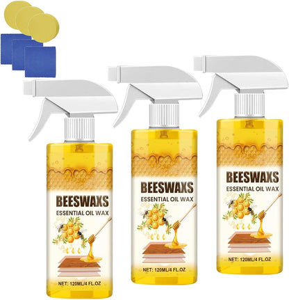 Natural Micro-Molecularized Beeswax Spray, Beeswax Wood Polish Spray, Bees Wax Furniture Polish and Cleaner, 𝐁eeswax Furniture 𝐏olish, Scratcherase 𝐁eeswax Wood Floor 𝐒pray, Restores Shine (1PCS)