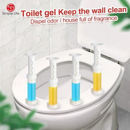 Simple Life Toilet Bowl Cleaner Gel | Fresh Flower Toilet Gel Stamp | Stops Limescale and Stains with Air Freshening Scent | Deodorizing Clean | 32 Stamps, Blue & Green