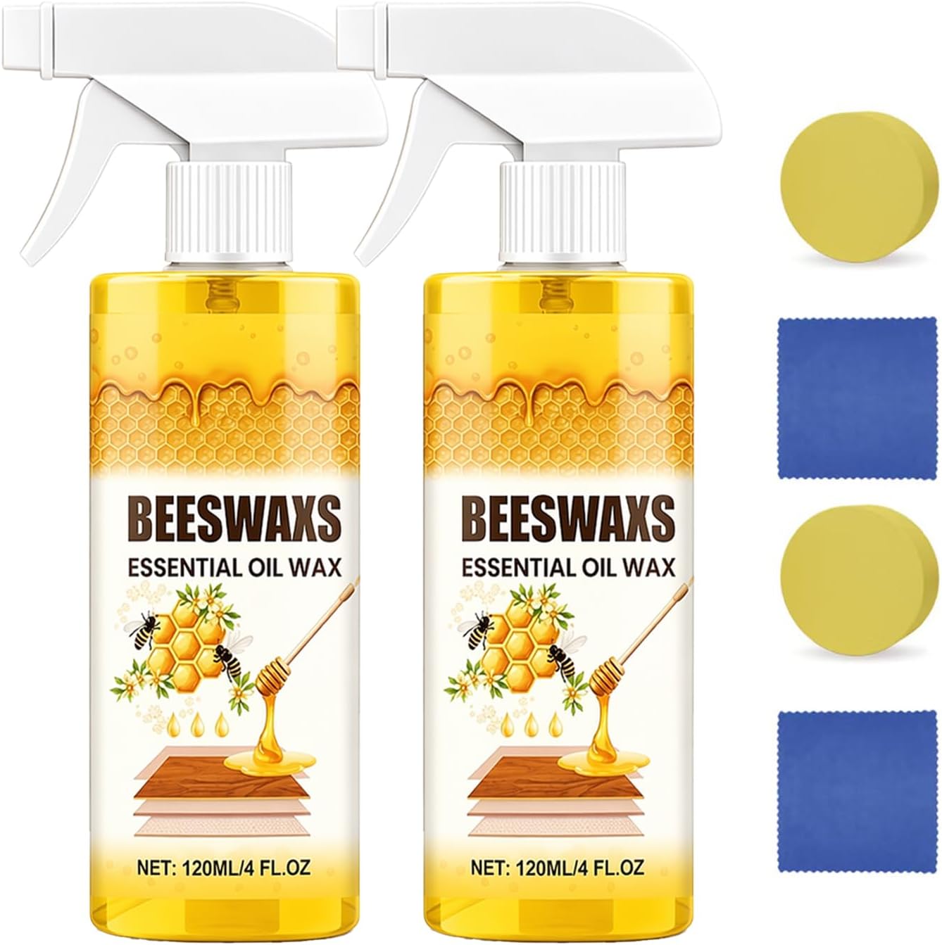 Beeswax Spray, Beeswax Spray Cleaner, Beeswax Furniture Polish, Natural Wood Care for Furniture, Floors, Tables & Cabinets (1pc)
