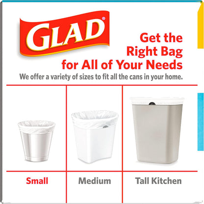Glad Small Trash Bags 4 Gallon, Febreze Sweet Citron & Lime Garbage Bags, Odor Resistant with Drawstring, 80 Count