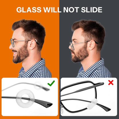 Glasses Cleaner,8 in 1 Glasses Cleaning Kit with 24H Anti Fog Eyeglass Cleaner Spray| Portable Glasses Cleaner Tool|Eye Glass Clean Cloths, Glasses Anti Slip with Soft Eyeglass Nose Pads & Ear Grip