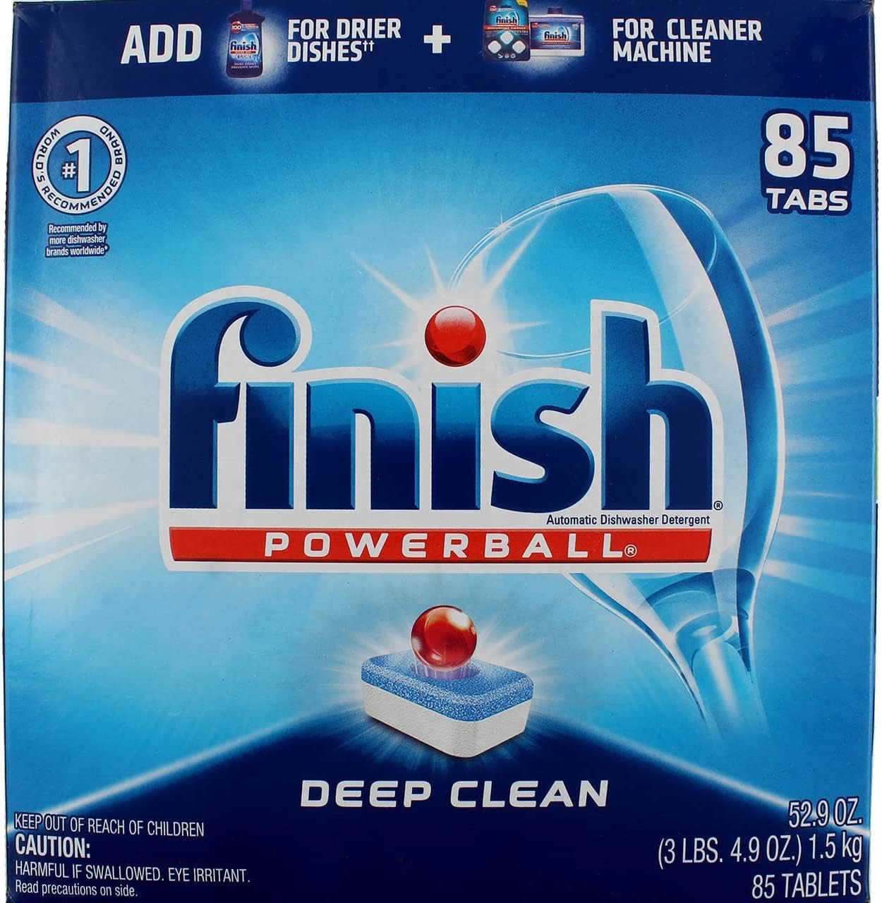Finish - All in 1-38ct - Dishwasher Detergent - Powerball - Dishwashing Tablets - Dish Tabs - Deep Clean - Fresh Scent