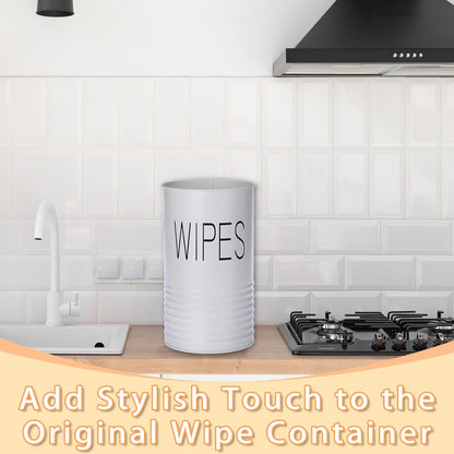 Kokone Wipes Dispenser Farmhouse Wipes Container with Matte Finish Compatible for Clorox Lysol Sturdy Galvanized Iron Wipes Holder for Kitchen,Bathroom,Office,School Table Countertop,Black