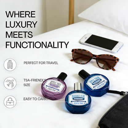 Travel Fabric Refresher Spray – Odor Eliminator & Wrinkle Release, TSA Approved 40ml for Gym Hotel Office Clothes Sofa Curtains, Apple Tree Scent – Boudart Labs