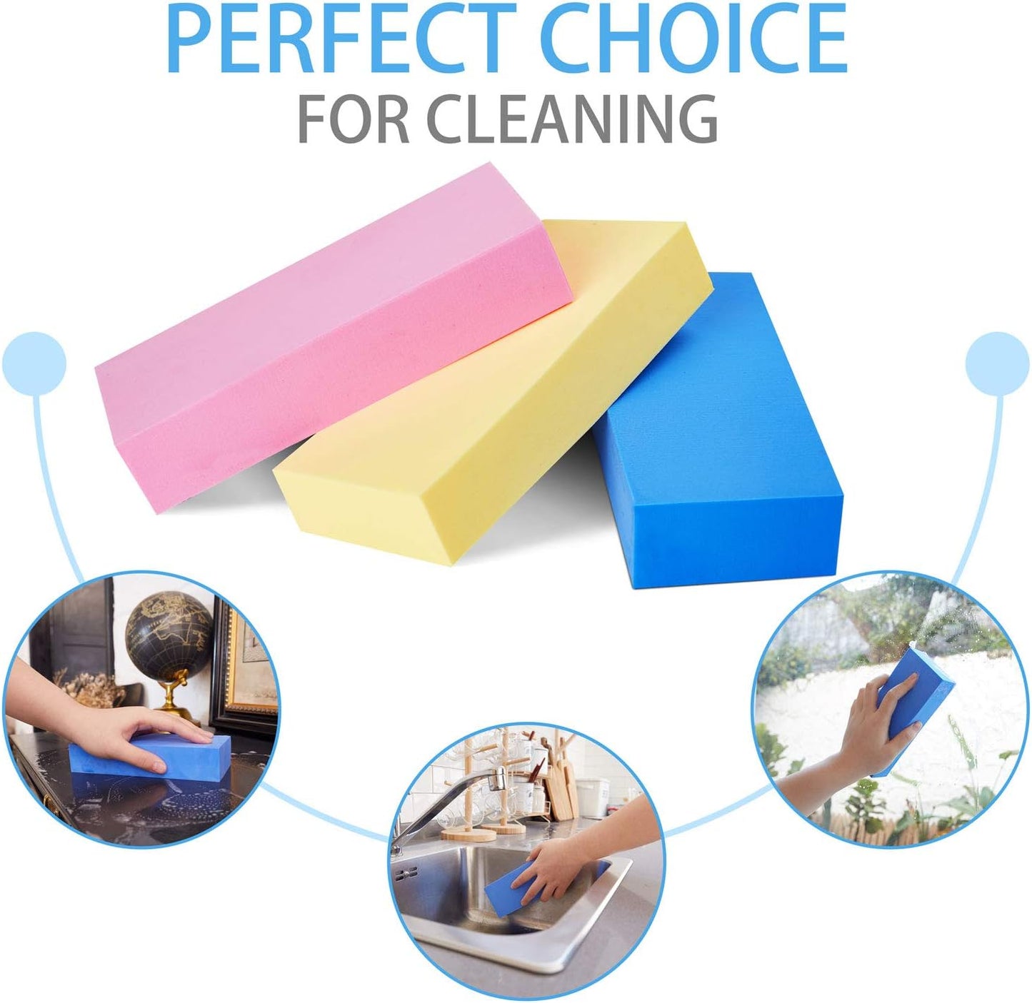 Cleaning Sponge Super Absorbent Water Durable ^~ You Know 17.5×7.5×3.5 cm[6.9 x 3 x 1.38 inches] Use for Household Clean Cars/Boats The dust and Dirt on Furnitures,Bathtubs&etc. (Blue)