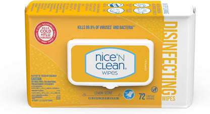 Nice 'N Clean Disinfecting Surface Wipes 304ct | Cleans & Disinfects Home & Kitchen Surfaces | Fresh & Lemon Scent