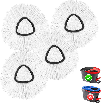 8 Pack RinseClean Spin Mop Replacement Head Refills Compatible with O Ceda RinseClean 2 Tank System, Blue Microfiber Mop Refills for Floor Cleaning