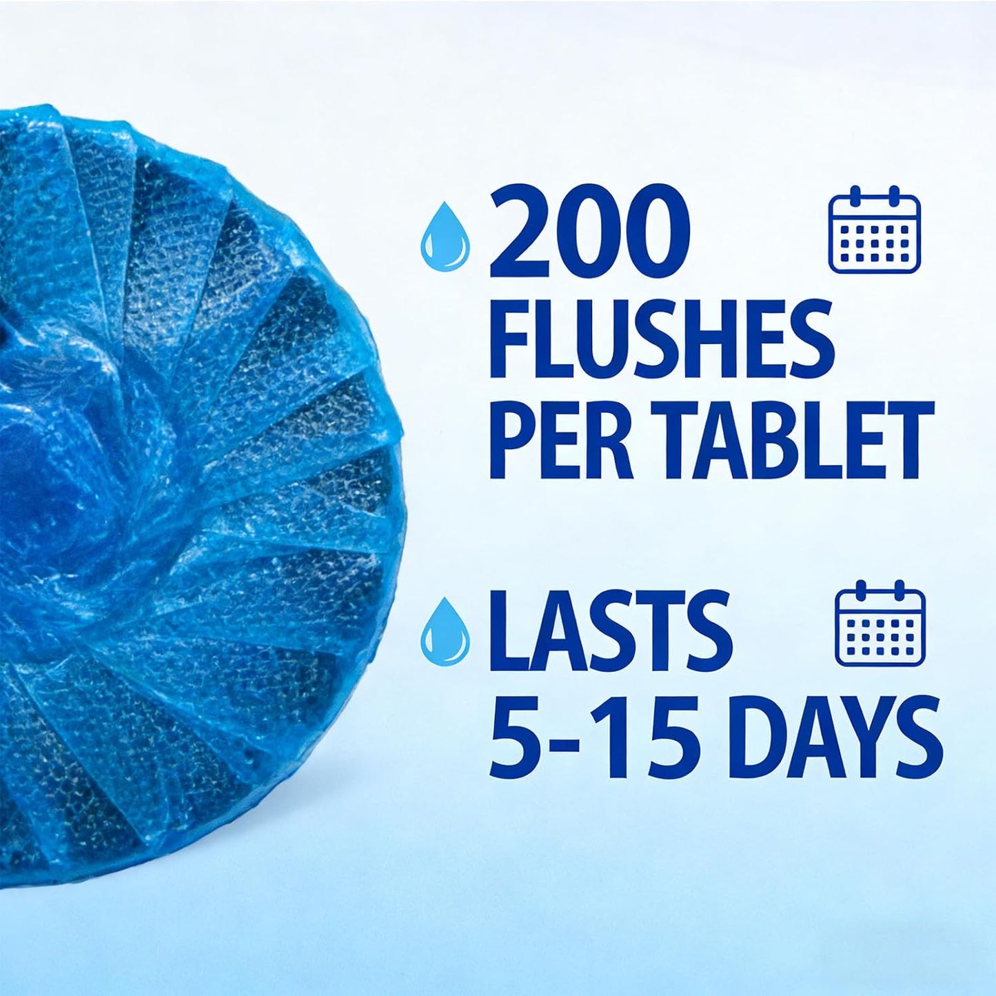 Automatic Toilet Bowl Cleaner Tablets - Long-Lasting Bathroom Tank Cleaner for Effortless Cleaning, Stain Prevention & Freshness Up to 15 Days Per Tablet
