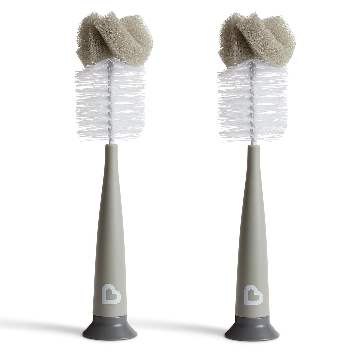 Munchkin Sponge Bottle Brush, Grey/Sage, 2 Count (Pack of 1)
