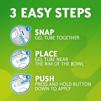 Scrubbing Bubbles Fresh Gel Toilet Bowl Cleaning Stamps, Automatic & Continuous Bathroom Toilet Cleaner Helps Prevent Limescale & Rings, Rainshower Scent, 1 Dispenser with 6 Stamps (6 Count)