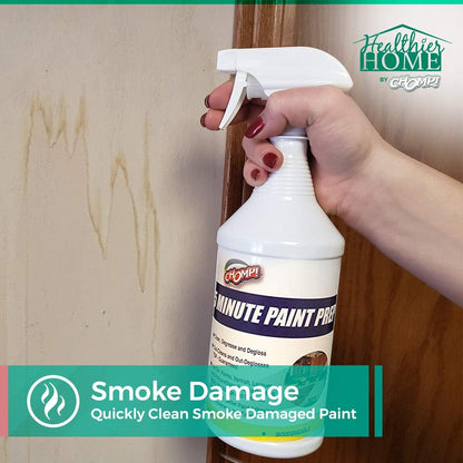 CHOMP! Paint Prep Cleaner Deglosser: Healthier Home 5 Minute Wall and Ceiling, Baseboards, Cabinets Painting Preparation Trim, Spray Gloss, Dirt, Grime, Grease Remover 32 Ounces, 32 oz