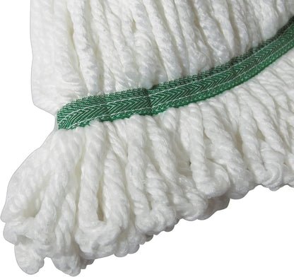 Winco Poly-Cotton Blend Commercial Mop Head, Cut End, 24 Ounce, White