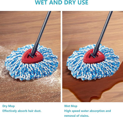 4 Pack Mop Replacement Heads for O-Ceda EasyWrin Spin Mop, Microfiber Spin Mop Refills, Easy Cleaning Mop Head Replacement