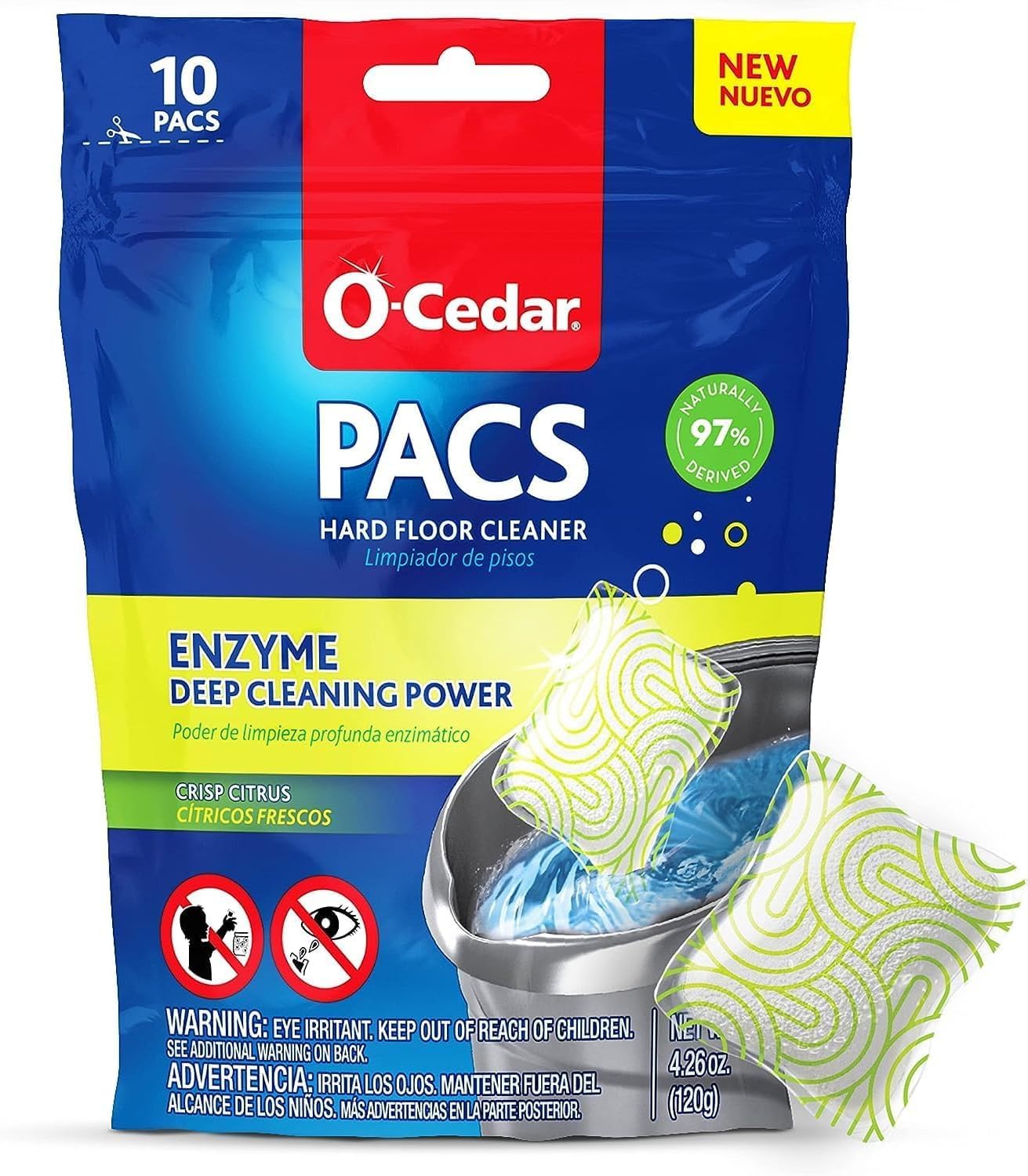 O-Cedar MicroTwist MAX Microfiber Twist Mop with 1 Extra Refill | Features Hands-Free Wringing | Extra Large 18-Inch Mop Head | Safe on All Floor Types