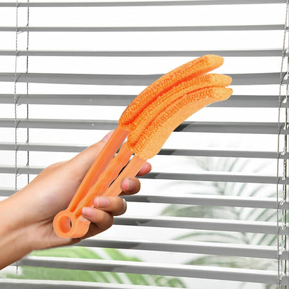 10-Pack Window Blind Cleaner Set: Includes 1× 7-Finger Detail Brush, 1× Shutter Cleaning Brush, and Replacement Heads. Efficient for Blinds, Vents, Keyboards, and More.