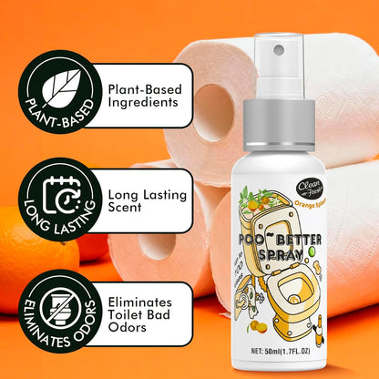 Clean-n-Fresh Toilet Spray, Variety Pack of 3 - Citrus/Lavender/Hibiscus, Bathroom & Toilet Odor Elimination, Travel Size 1.7 Fl Oz Each, Total 5.1 Fl Oz