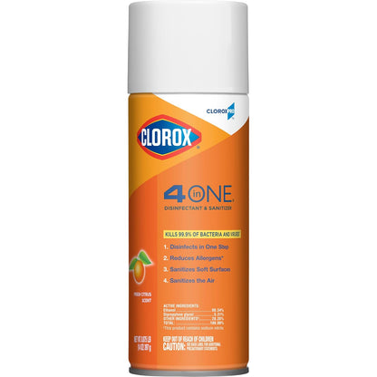 CloroxPro Clorox 4 in One Disinfectant & Sanitizer, Citrus, 14 Ounce Can