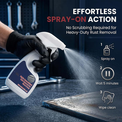 Rust Remover Spray for Metal, Powerful Rust Remover Heavy Duty Metal Cleaner, Multipurpose Rust Stain Remover for Metal, Stainless Steel, Automotive Parts, Fast Acting