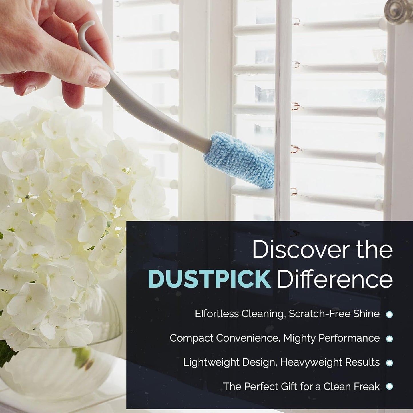Reusable Microfiber Duster & Crevice Cleaning Brush | Versatile Cleaning Tools for Blinds, Window Tracks, Shutters, Baseboards, Kitchen Gaps | Microfiber Window & Space Cleaner (Pack of 2)