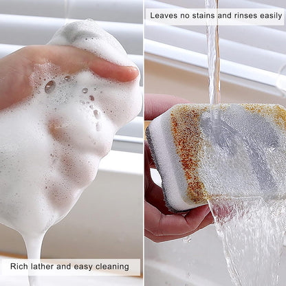 Individually Wrapped Sponges 20 Pack Kitchen Dishwashing Sponge Bulk, Non Scratch Dishes Scouring Pad Dishcloth, Odor-Free Sponge Wipes for Household Cleaning Dishes Travel Apartments - Grey