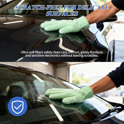 Microfiber Gloves,Microfiber Dusting Gloves for Plants and House Cleaning, Reusable Cleaning Gloves
