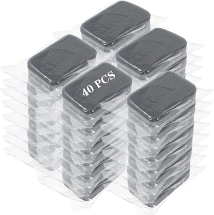 40 Pcs Kitchen Dishwashing Sponge Individually Wrapped Sponges, Bulk Non Scratch Scouring Pad Odor-Free Dish Sponges for Washing Dishes Wipes for Household Cleaning Dishes Travel Apartments, Grey