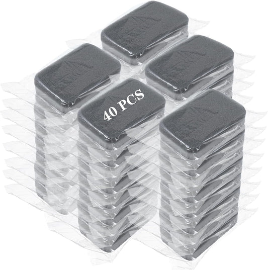 40 Pcs Kitchen Dishwashing Sponge Individually Wrapped Sponges, Bulk Non Scratch Scouring Pad Odor-Free Dish Sponges for Washing Dishes Wipes for Household Cleaning Dishes Travel Apartments, Grey