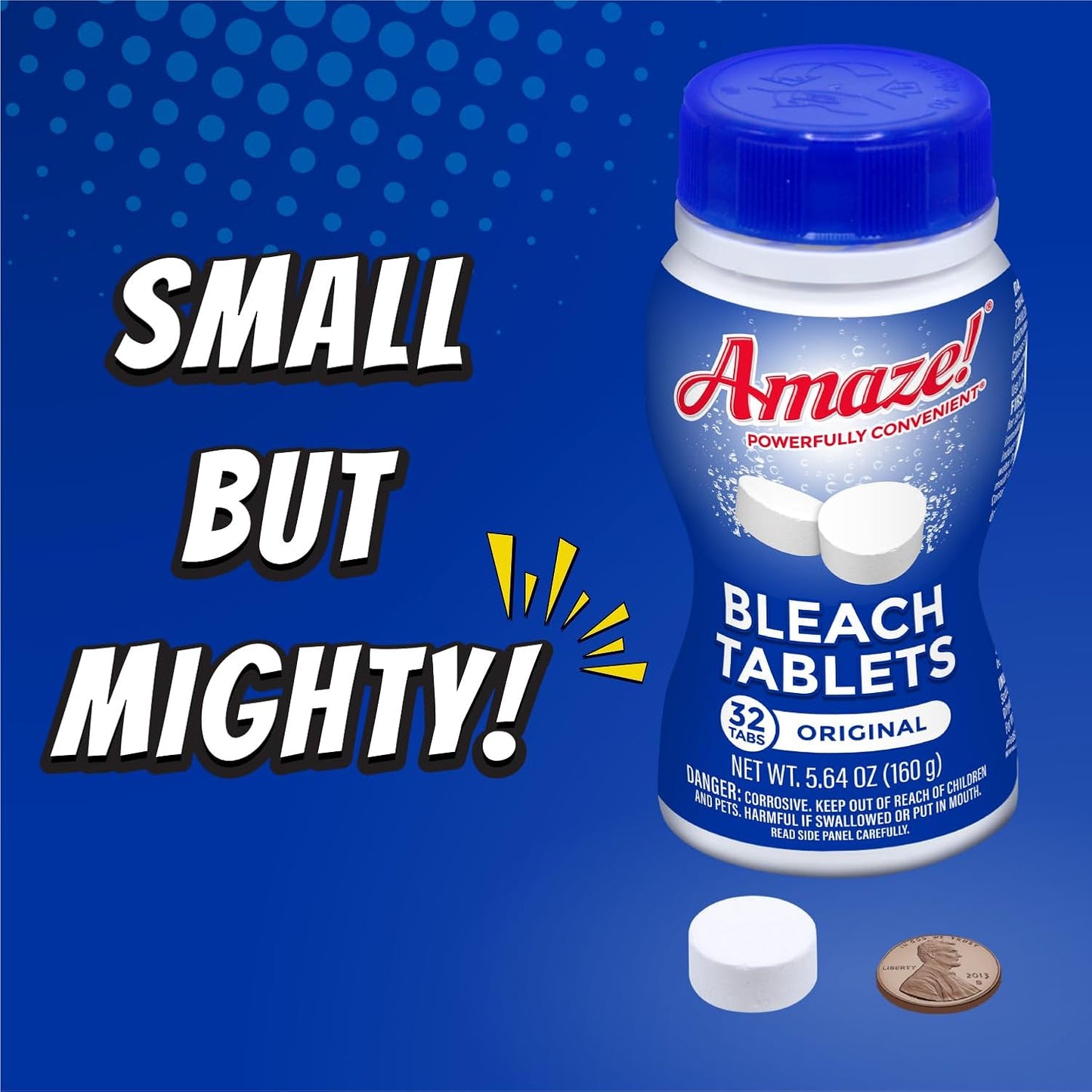 AMAZE Ultra Concentrated Bleach Tablets [6 bottles] - Lavender Scent - for Laundry, Toilet, and Multipurpose Home Cleaning. No Splash Liquid Bleach Alternative