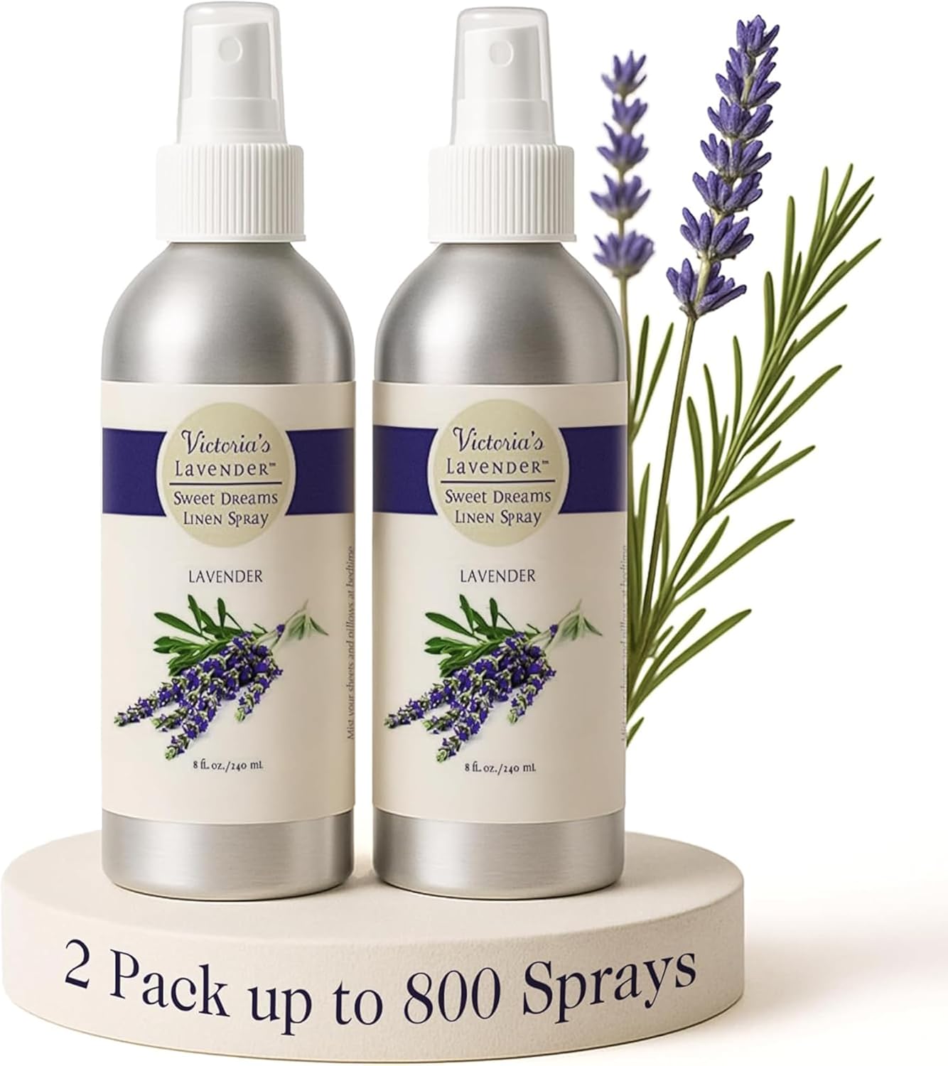 Victoria's Lavender Linen Spray - Aromatherapy Pillow Mist & Linen Spray for Bedding, Soothing Lavender Essential Oil Pure Blend for Bed & Pillows, Relaxing, Handmade in Oregon, Made in USA (8 oz)
