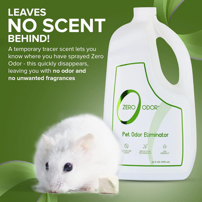 Zero Odor - Pet Odor Eliminator - Permanently Eliminate Air & Surface Odors – Patented Molecular Technology Best For Carpet, Furniture, Pet Beds - Smell Great Again (Over 400 Sprays Per Bottle)