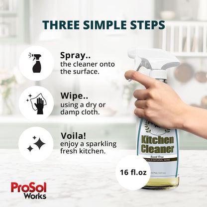 Degreaser Cleaner Heavy Duty Cleaning Spray 16 oz - Kitchen Cleaner for Stubborn Splatters, Stove Top, Grill, Drip Pans, & Oven Cleaner - Safe on All Surfaces - Fresh Scent