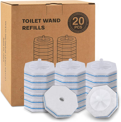36 Count Toilet Wand Refills Compatible with Clorox Toilet Wand, Disposable Toilet Brush Heads, 5X Cleaning Power, Tear-Resistant, Fresh Scent