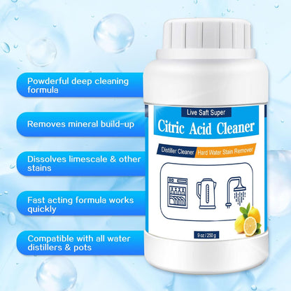 Distiller Descaler Citric Acid Cleaner - 1 Lb Bulk Citric Acid Powder for Cleaning Water Distillers, Hard Water Stain Remover for Hot Water Dispenser Electric Kettle