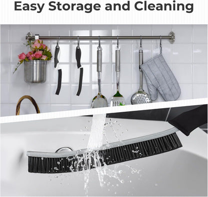 TQRR Cleaning Brush-Hard Crevice Cleaning Brushes, Multifunctional Window Groove Brushes, Grout Brush, Cleaning Tool for Bathroom, Kitchen, Toilet, Tile, Sink, Home (6, Black)