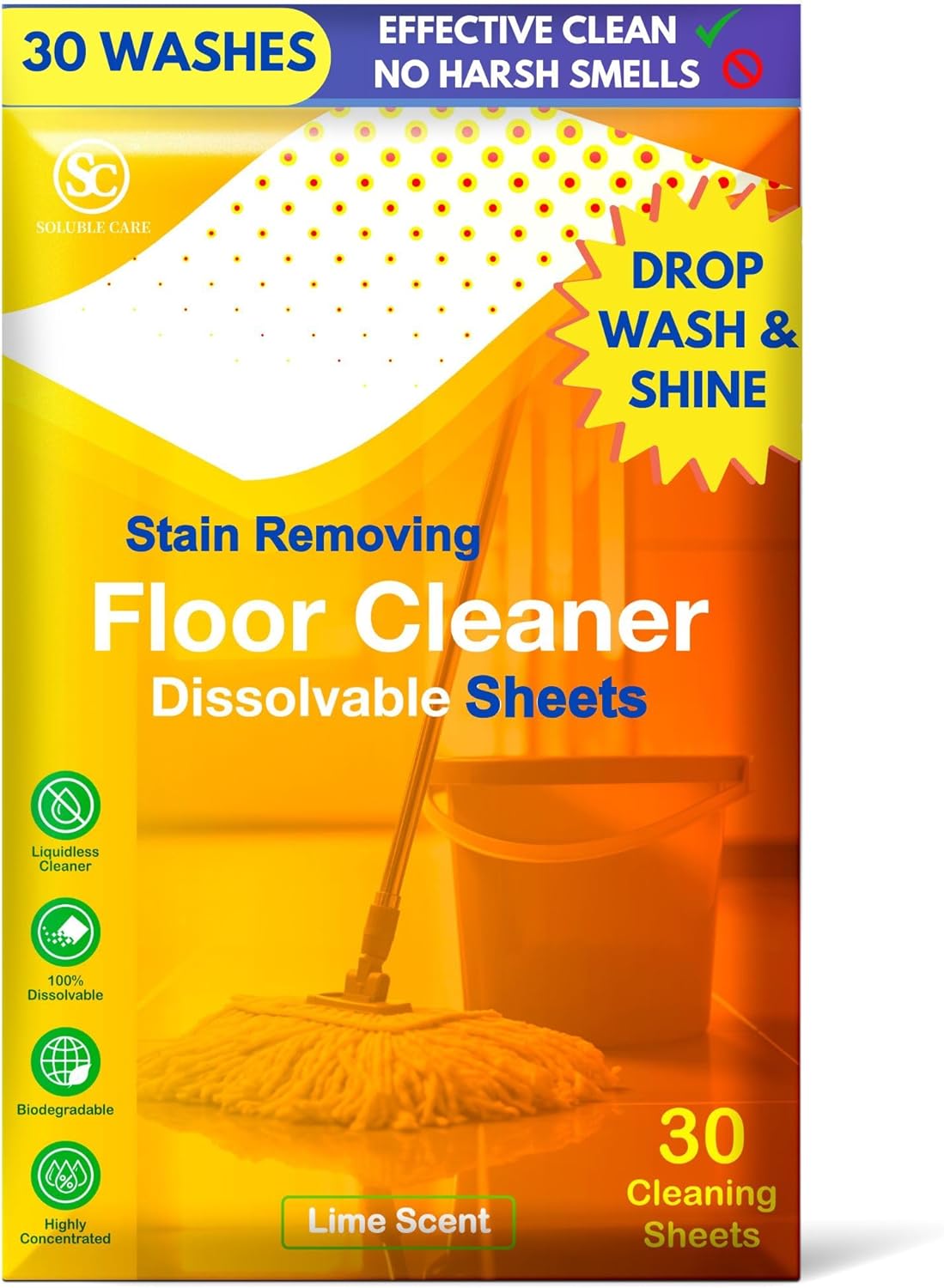 Dissolvable Toilet Bowl Cleaner Sheets (No Bottles, Easy Clean, Quick-Dissolving, Mess-Free, Septic-Safe Cleaning for Home & Office) - 40 Sheets, Pine Scent