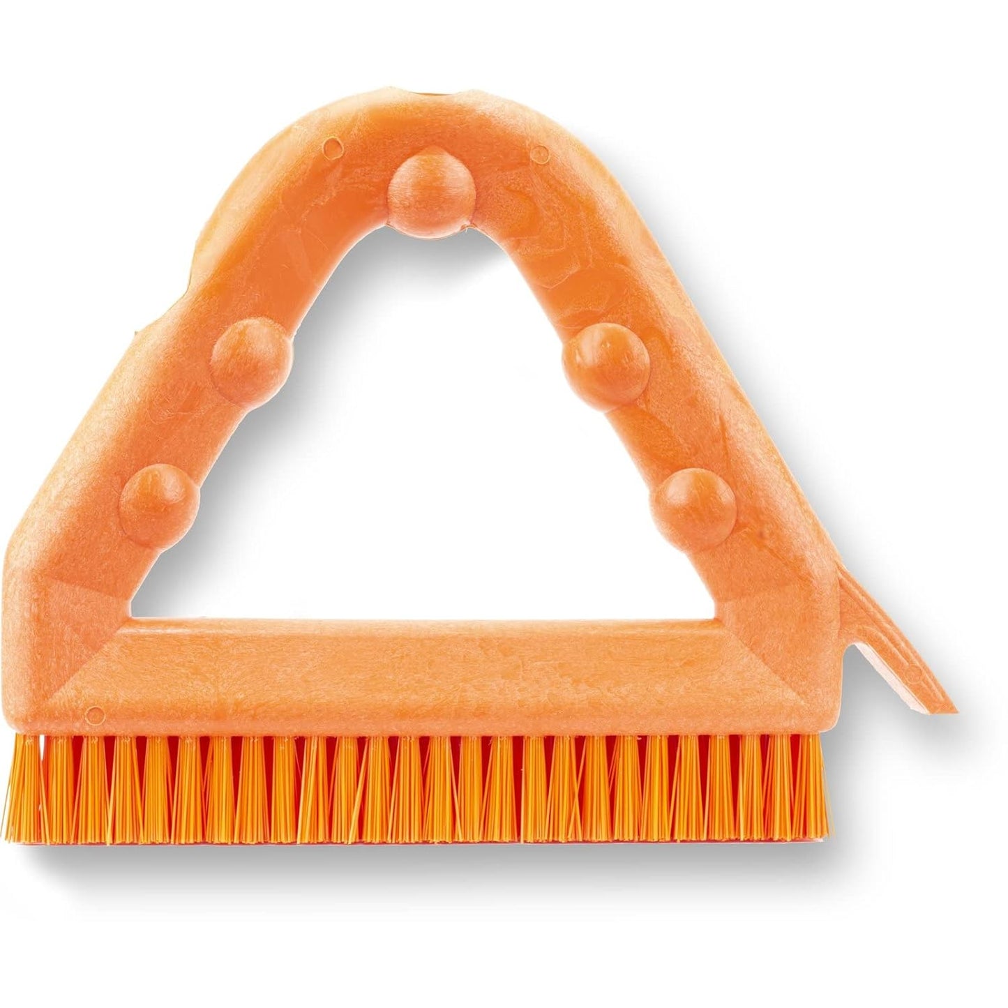 SPARTA Plastic Commercial Grout Brush, Triangle-Shaped Scrub Brush with Scraper and Two Threaded Holes for Attaching Handle (Sold Separately), 9 x 7 x 7 Inches, Gray