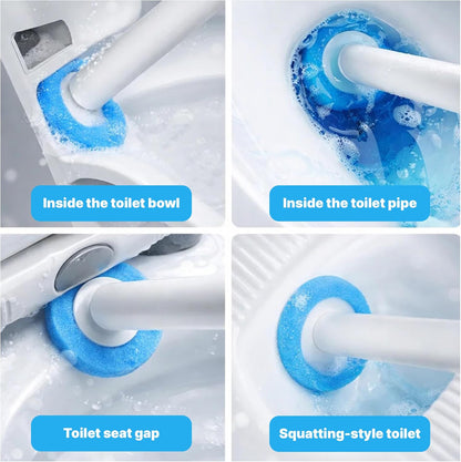 CiLoN 24 Count Carry Detergent Disposable Toilet Brush Wand Refill Pads. 5-Layer Rich Foam Toilet Bowl Cleaning Sponge Head Refills. Pre-Loaded Ocean Breeze Disposal Scrubbing Pads. 24pcs-Value Pack